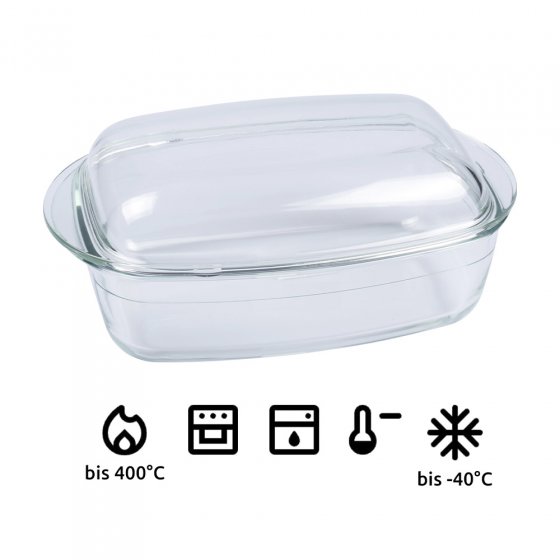 Plat en verre pour cuisson et gratin