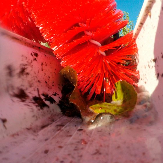 Zusätzliche Dachrinnenbürste 