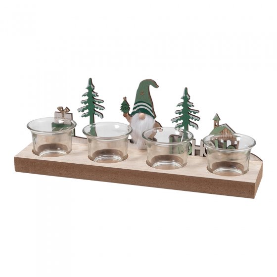Bougeoir en bois 