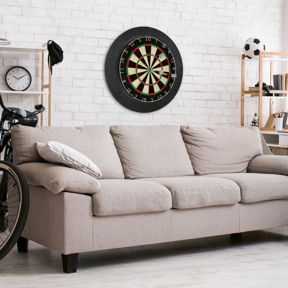 Sisal-Dartscheibe mit Wandschutzring 