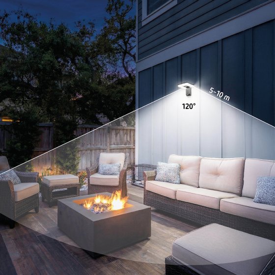 Einstellbare Solar-Wandleuchte 