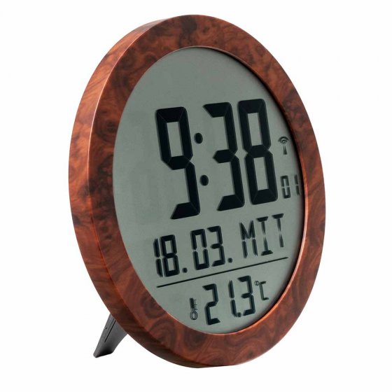 Funkuhr in Holzoptik 