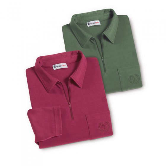 Langarm-Poloshirts 2er-Pack 