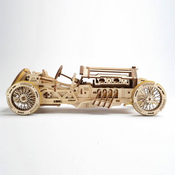 Modèle réduit en bois  "Voiture de course Grand Prix  " 