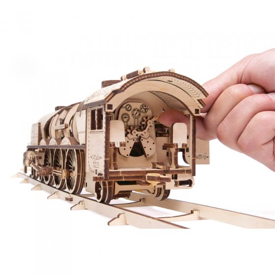 Maquette de bois locomotive et tender 