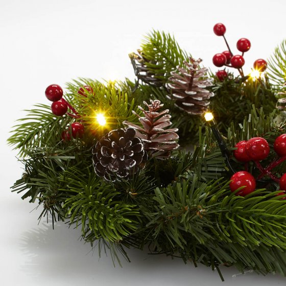 Couronne de Noël à LED