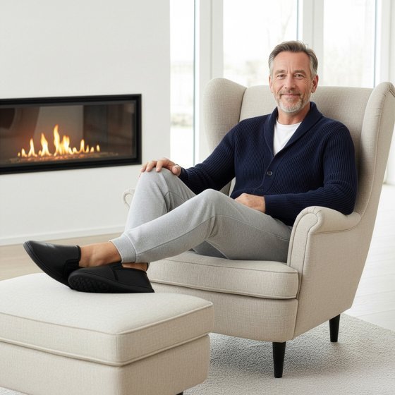 Haussschuh mit Memory-Sohle 