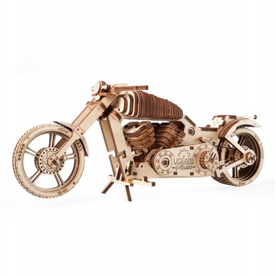 Modèle réduit en bois  "moto" 