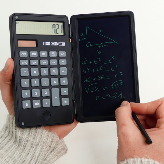 Elektronische Schreibtafel mit Taschenrechner 