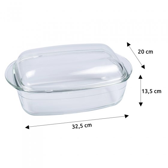 Plat en verre pour cuisson et gratin