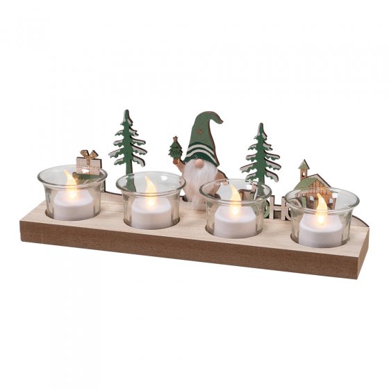 Bougeoir en bois 