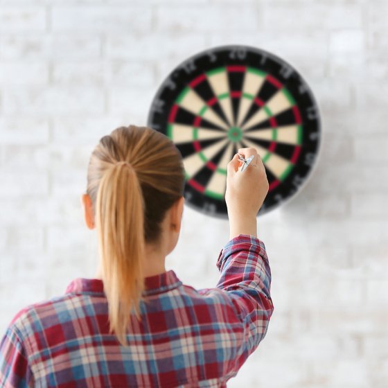 Sisal-Dartscheibe mit Wandschutzring 