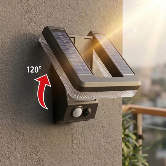 Einstellbare Solar-Wandleuchte 