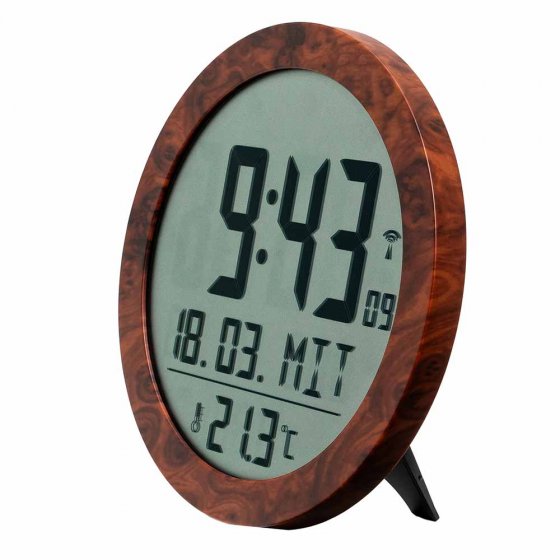 Funkuhr in Holzoptik 