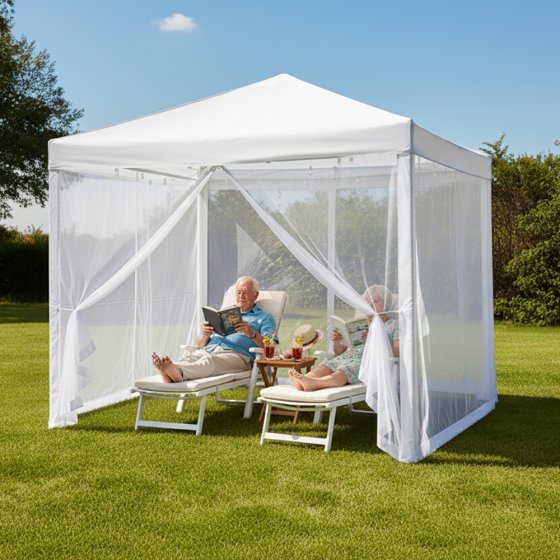 Gartenpavillon mit integriertem Moskitonetz 