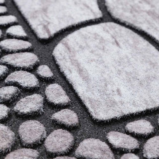 Lot de 2 tapis de protection pour les pieds - Gris pierre  