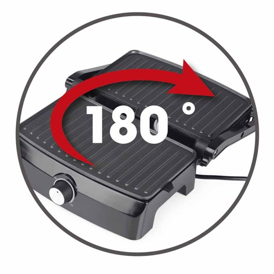 Grill à contact, rabattable 