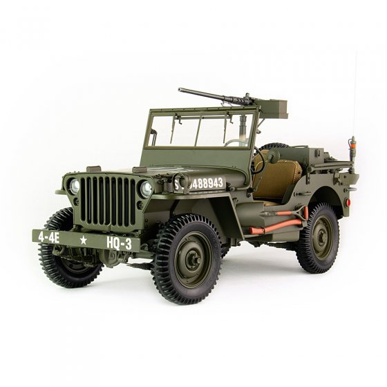 Willys Jeep MB mit Anhänger und Geschütz 