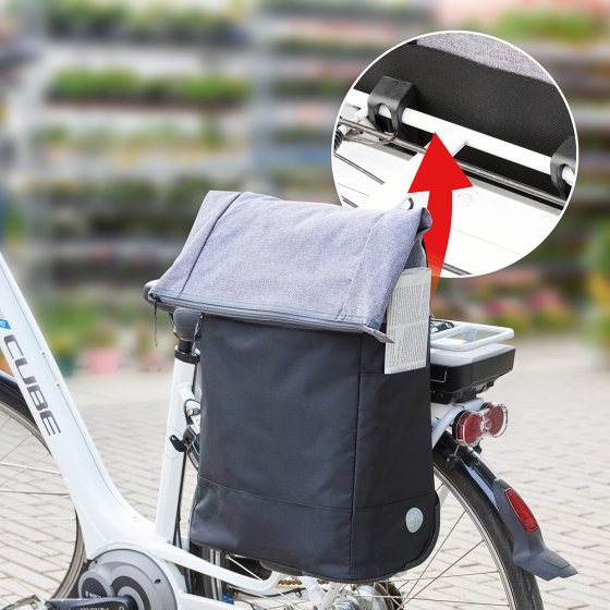 2in1 Fahrrad-Packtasche + Trolley 