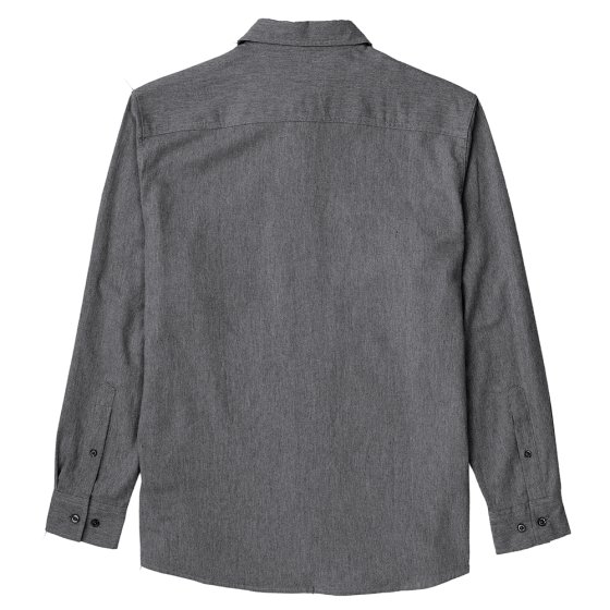 Flanellhemd mit Ganzreißverschluss 3XL (47/48) | Dunkelgrau