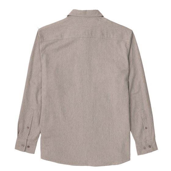 Chemise en flanelle avec fermeture éclair sur toute la longueur 3XL (47/48) | Taupe