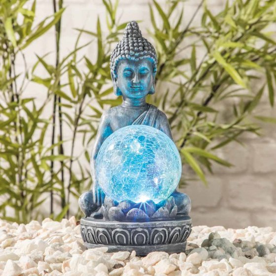 LED Solar Buddha
