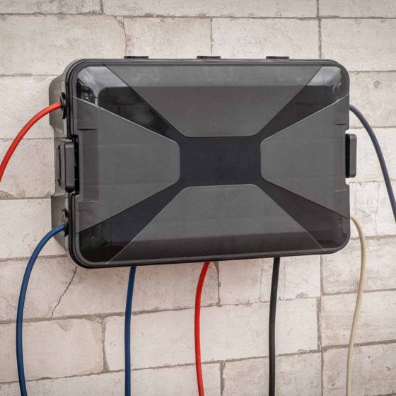 Kabelverlängerungsschutzbox für den Außenbereich 