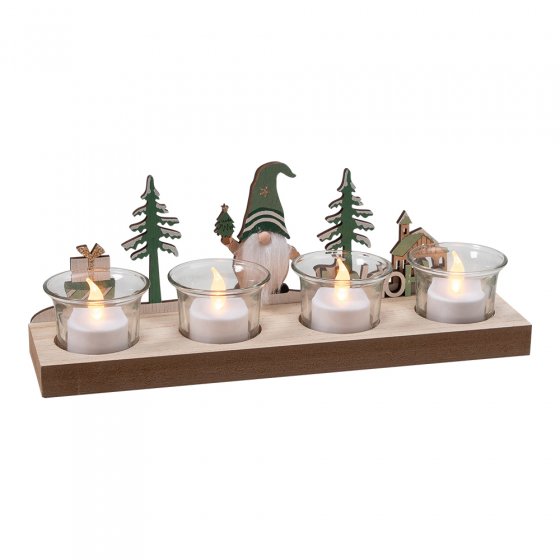 Bougeoir en bois 