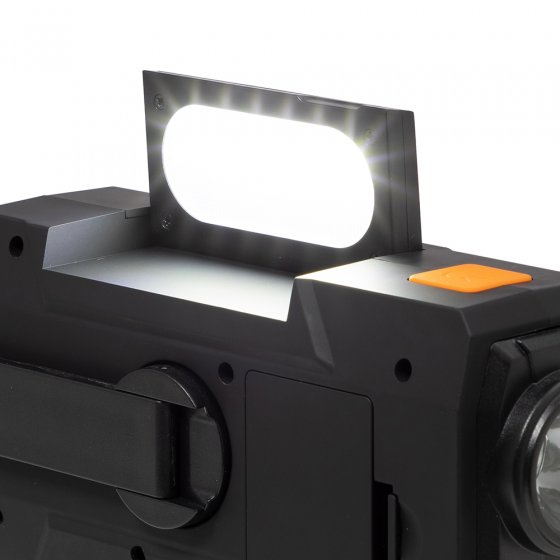 Radio à manivelle et solaire avec câbles de recharge intégrés 