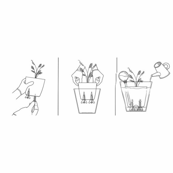 Pots de fleurs à arrosage automatique 