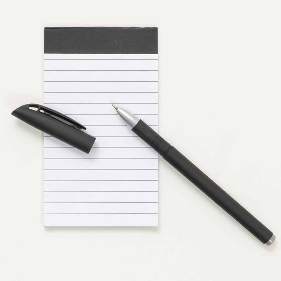 Handliches Notizset mit Taschenrechner 