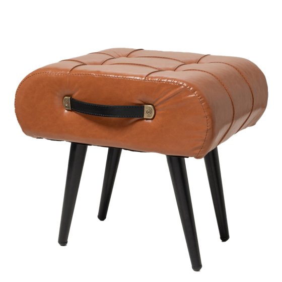 Gepolsterter Fußhocker im Retro-Stil 