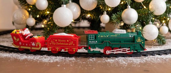 Elektronischer Weihnachtsexpress mit Rauch 