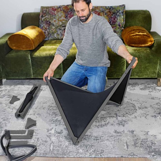 Moustiquaire télescopique pour portes de balcon et de terrasse, anthracite 