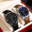 Montre pour homme avec bracelet en cuir noir - 7